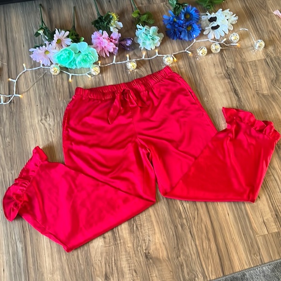 Victoria's Secret Other - Silky Ruffle Pajama Pants ❤️ Valentines ❤️